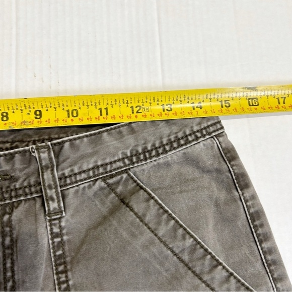 Sundance Wide Leg Cropped Pants Size 4 100% Cotton Charcoal Gray Lagenlook - Picture 10 of 12